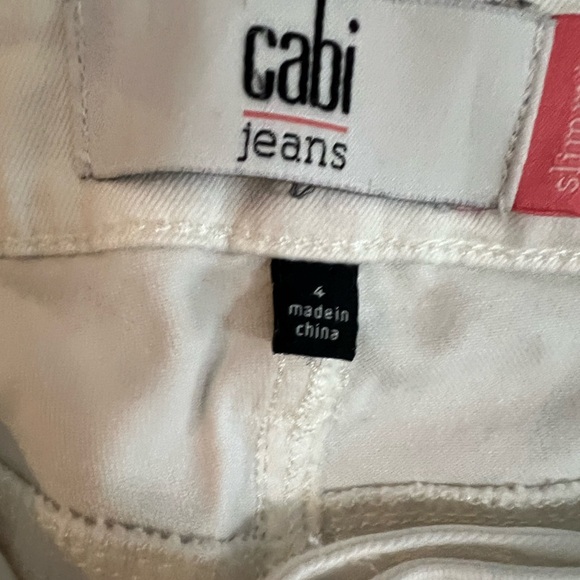 Cabi "The Skinny" White Cotton Blend Stretch Jeans Size 4 - Picture 4 of 4